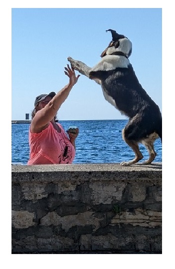 Sabine mit Hund Gypsy